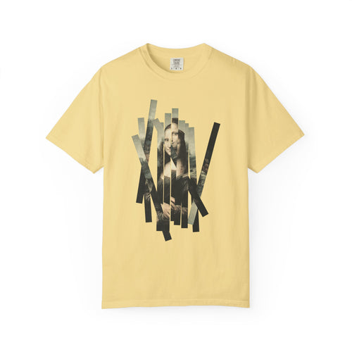 Artistic Unisex Garment-Dyed T-Shirt with Modern Design, Abstract Art Tee, Unique Graphic Shirt, Fashion Statement Top, Gift for Art Lovers